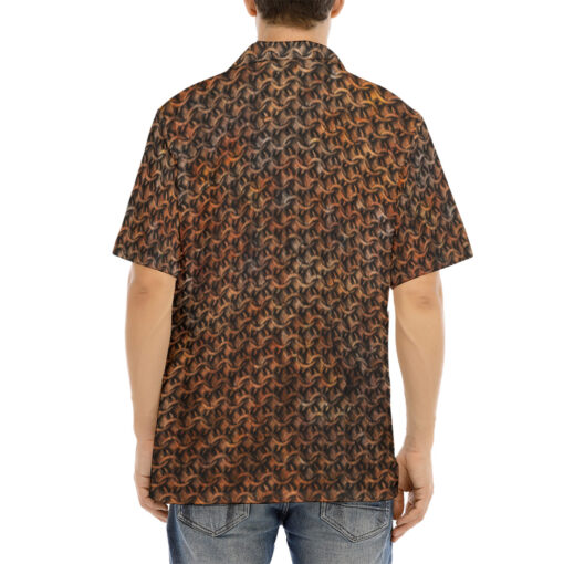 Rusty Chain Mail Hawaiian Shirt - Image 4