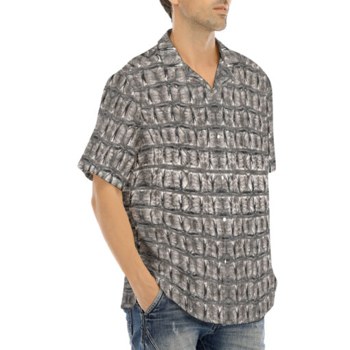 Gray Alligator Hawaiian Shirt - Image 2