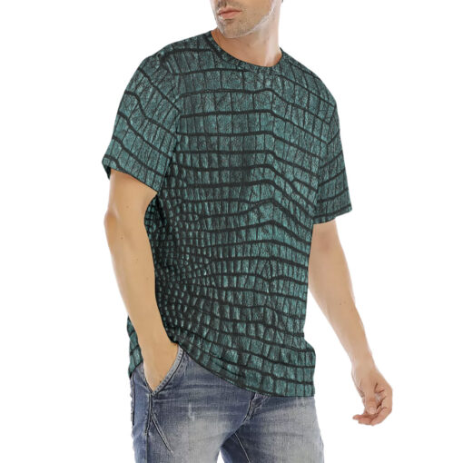 Alligator Texture Men's T-Shirt - Image 3