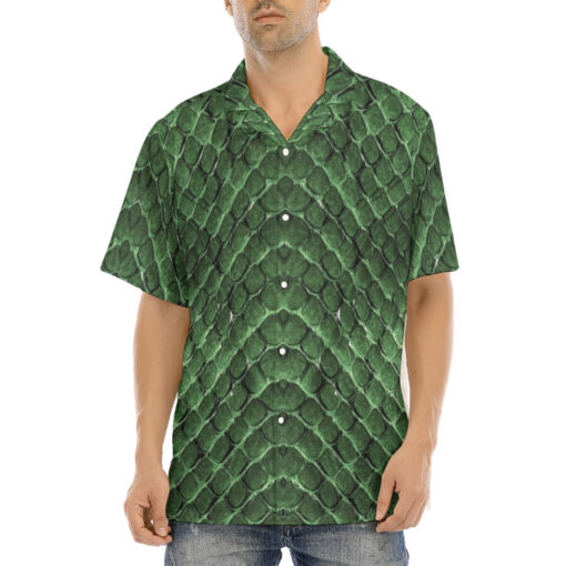 Green Reptile Scales Hawaiian Shirt