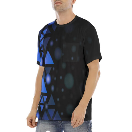 Blue Triangles Men's T-Shirt - Image 2