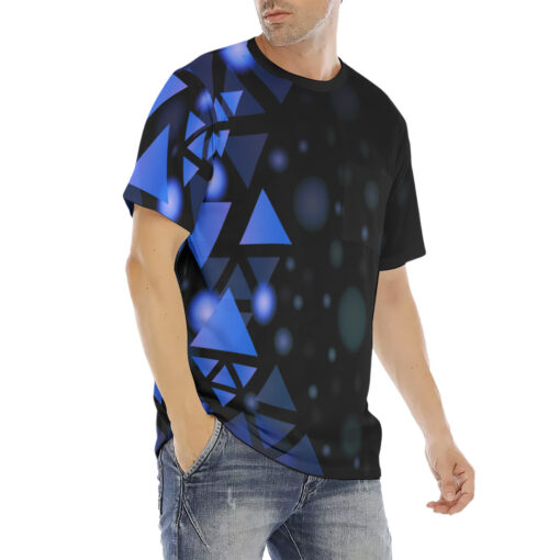 Blue Triangles Men's T-Shirt - Image 3