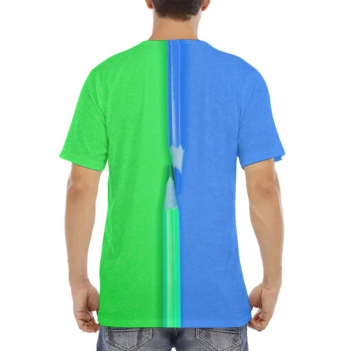 Dual Colors Pencils Men's T-Shirt - Image 4