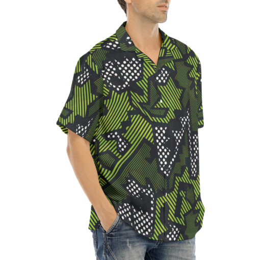 Green Geometric Hawaiian Shirt - Image 2