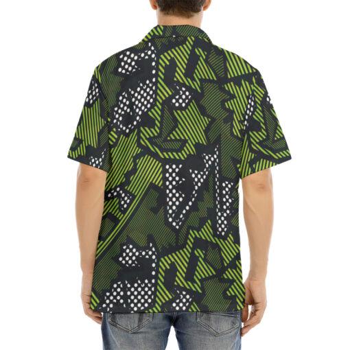 Green Geometric Hawaiian Shirt - Image 4