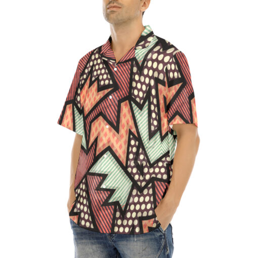 Cloth Geometric Grunge Hawaiian Shirt - Image 3