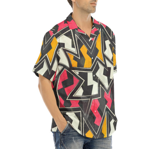 Abstract Zigzag Geometric Hawaiian Shirt - Image 2