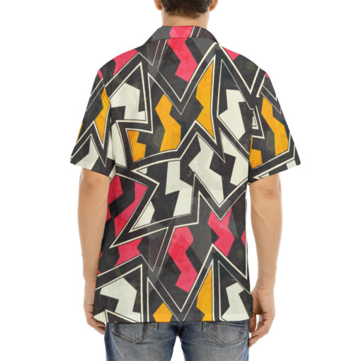 Abstract Zigzag Geometric Hawaiian Shirt - Image 4