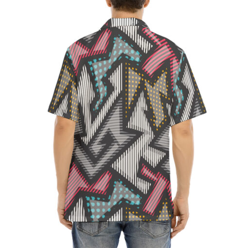 Cloth Grunge Geometric Hawaiian Shirt - Image 4