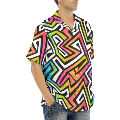 Graffiti Maze Grunge Hawaiian Shirt - Image 2