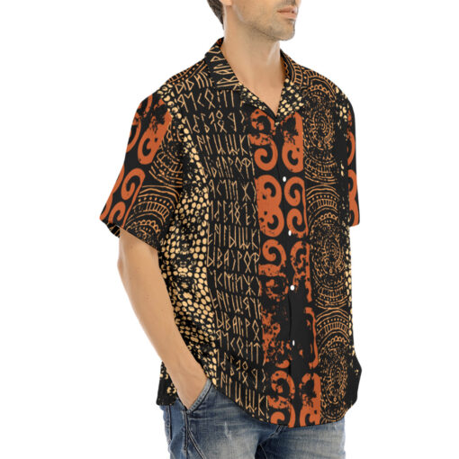 Grunge Ethnic Pattern Hawaiian Shirt - Image 2