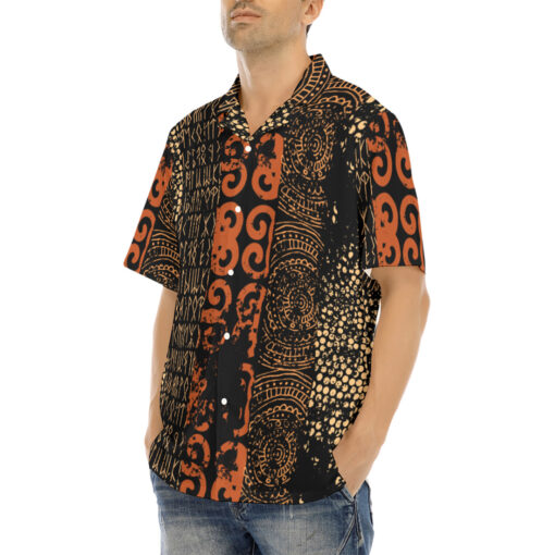 Grunge Ethnic Pattern Hawaiian Shirt - Image 3