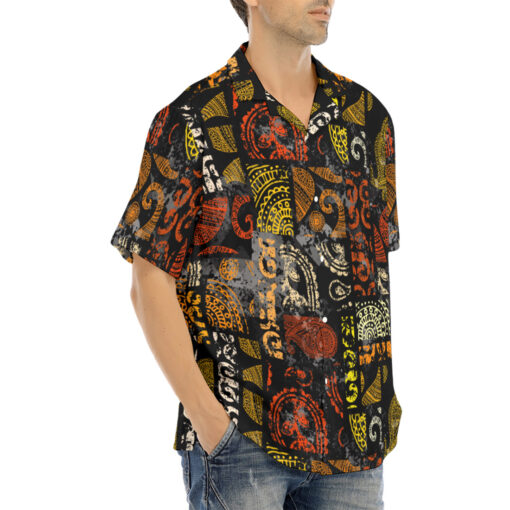 Grunge Ethnic Pattern Hawaiian Shirt - Image 2