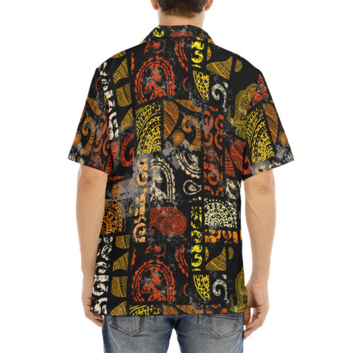 Grunge Ethnic Pattern Hawaiian Shirt - Image 4