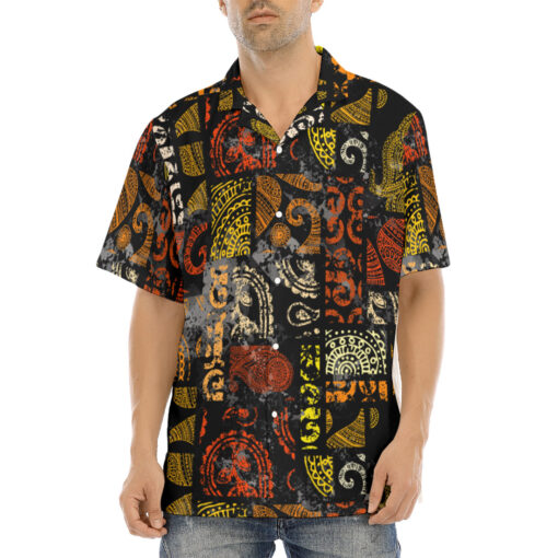 Grunge Ethnic Pattern Hawaiian Shirt