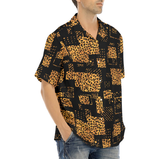 Abstract Animal Skin Fur Hawaiian Shirt - Image 2