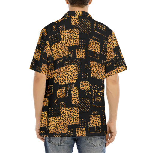 Abstract Animal Skin Fur Hawaiian Shirt - Image 4