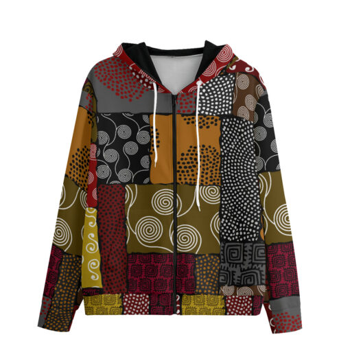 Ethnic African Boho Tribal Men's Zip Up Hoodie