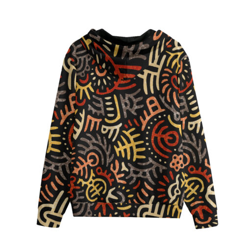 Ethnic African Tribal Men's Zip Up Hoodie - Image 2