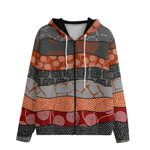 Ethnic African Boho Tribal Art Men's Zip Up Hoodie