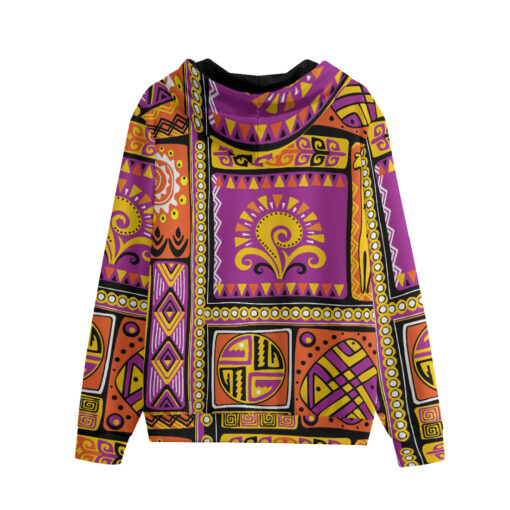 African Ornament Men's Zip Up Hoodie - Image 2