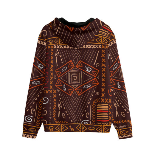 African Art Aboriginal Style Men's Zip Up Hoodie - Image 2