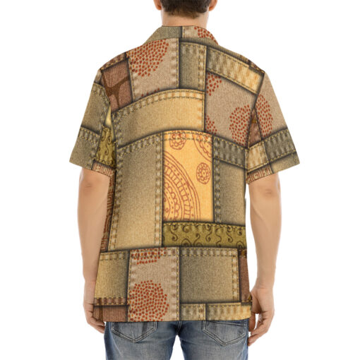 Patchwork Safari Style Hawaiian Shirt - Image 4