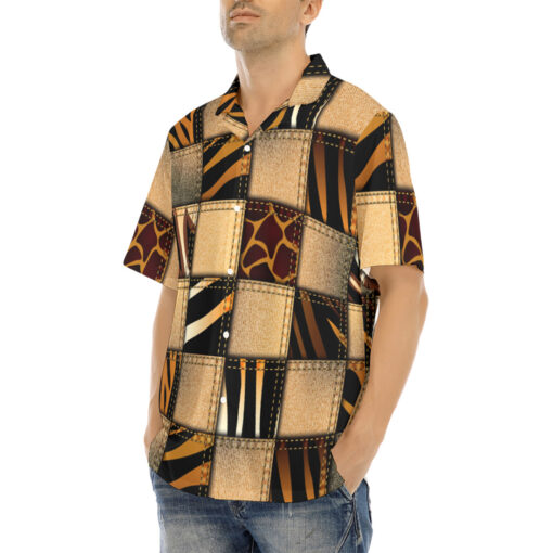 Patchwork Safari Hawaiian Shirt - Image 3