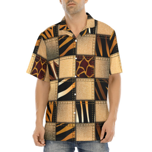 Patchwork Safari Hawaiian Shirt