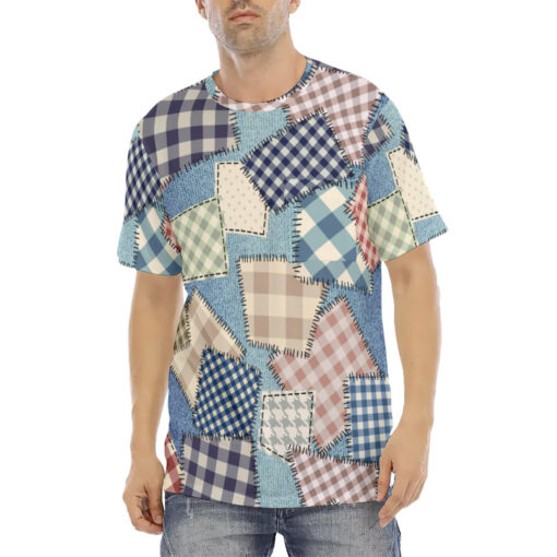 Cloth Patchwork Art Men's T-Shirt