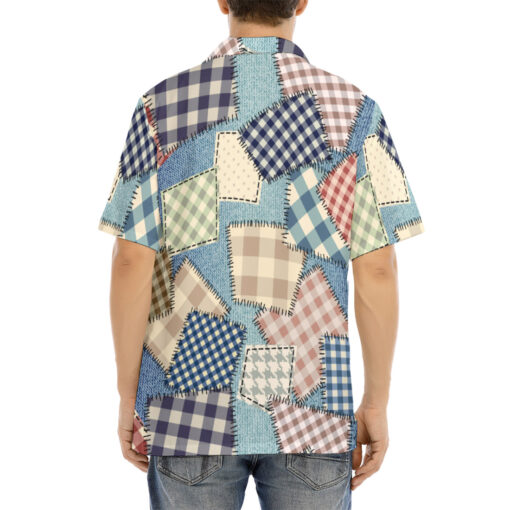 Cloth Patchwork Art Hawaiian Shirt - Image 4