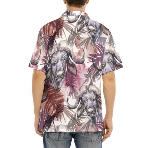 Buffaloes Exotic Tropical Leaves Hawaiian Shirt - Image 4