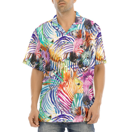 Watercolor Zebra Safari Hawaiian Shirt