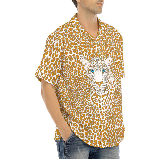 Leopard Art Background Hawaiian Shirt - Image 2