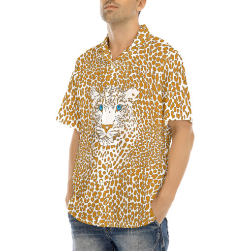 Leopard Art Background Hawaiian Shirt - Image 3