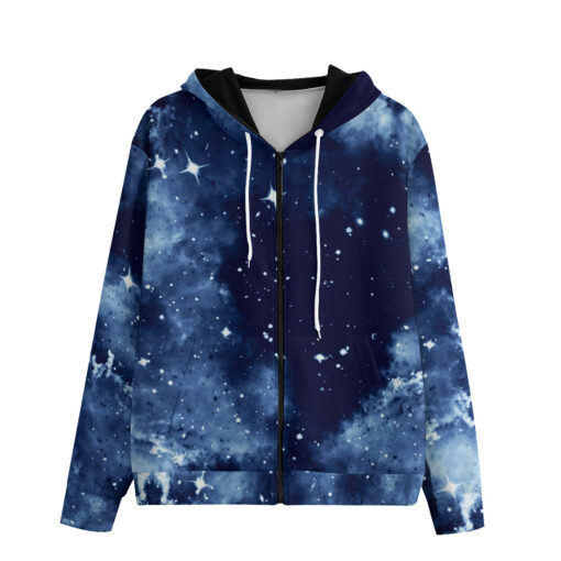 Space Milky Way Galaxy Stars Men's Zip Up Hoodie