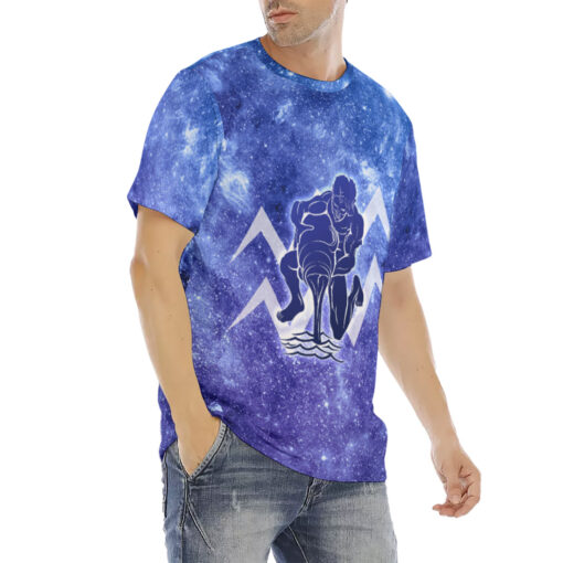 Aquarius Astrological Zodiac Sign Men's T-Shirt - Image 3