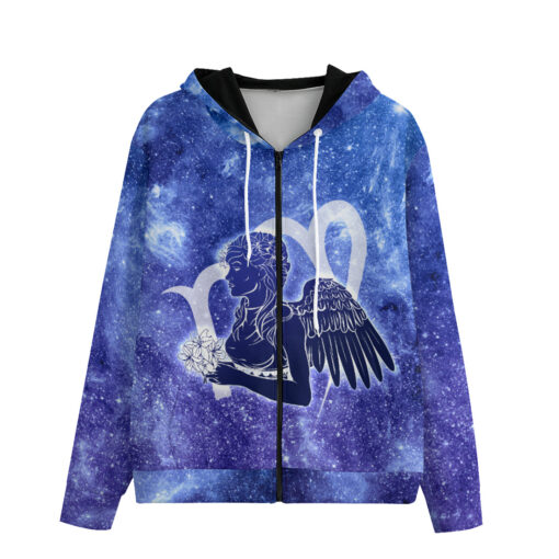 Virgo Astrological Zodiac Sign Men's Zip Up Hoodie