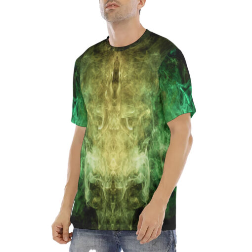 Yellow Green Cloud Smoke Men's T-Shirt - Image 2