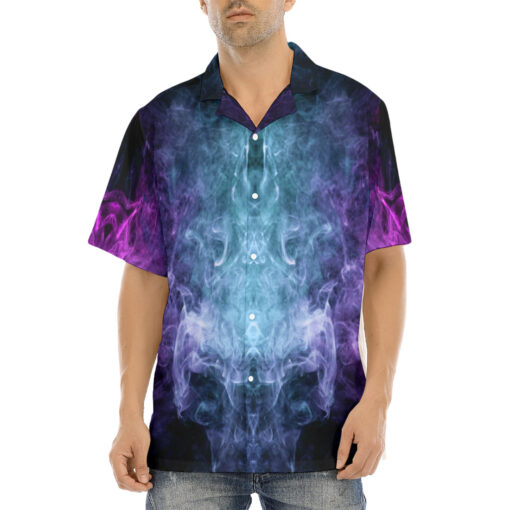 Pink Blue Cloud Smoke Hawaiian Shirt