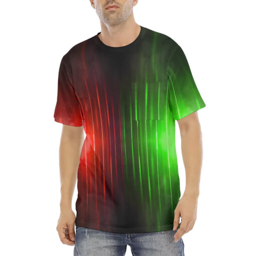 Red Green Smoke Neon Light Men's T-Shirt