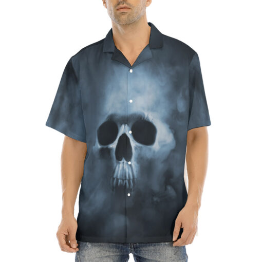 Smoke Cloud Scary Skull Hawaiian Shirt