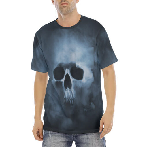 Smoke Cloud Scary Skull Men's T-Shirt