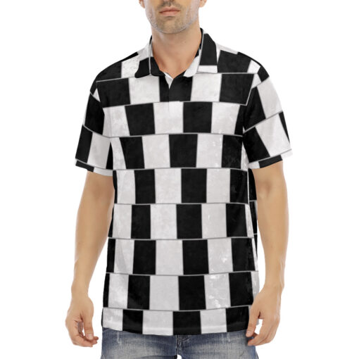 Optical Illusion Velvet Polo Shirt - Image 2