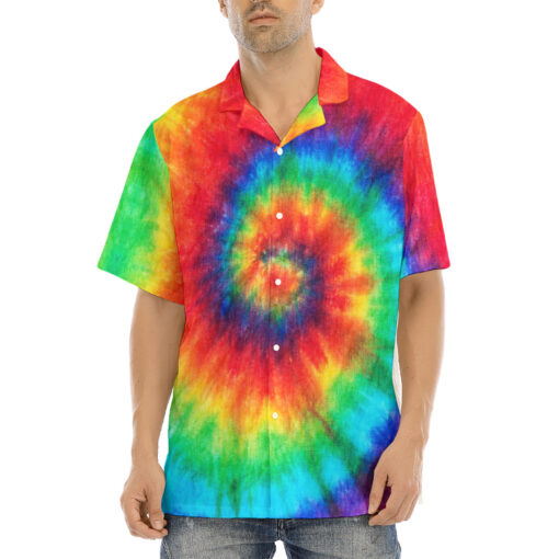 Tie Dye Style Hawaiian Shirt