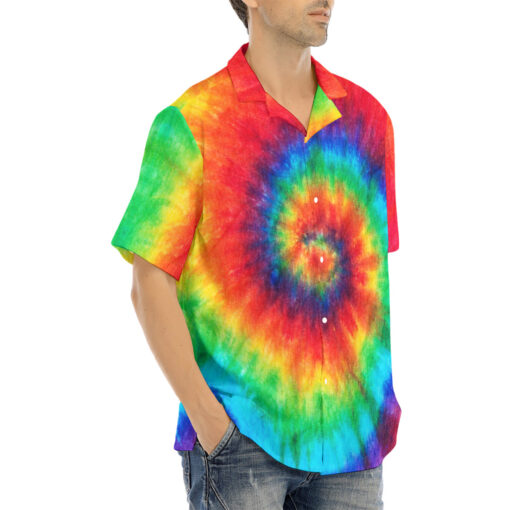 Tie Dye Style Hawaiian Shirt - Image 2