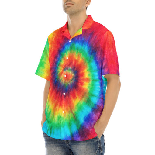 Tie Dye Style Hawaiian Shirt - Image 3