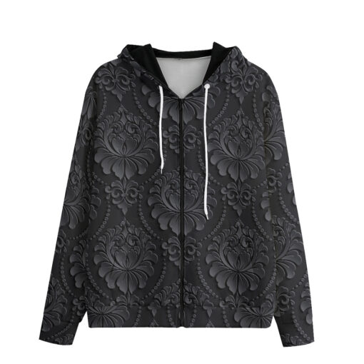 Damask Luxury Texture Men's Zip Up Hoodie