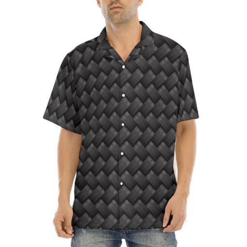 Carbon Fiber Texture Hawaiian Shirt