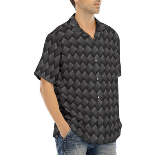 Carbon Fiber Texture Hawaiian Shirt - Image 2